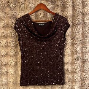 INC International Concepts Purple Textured Top